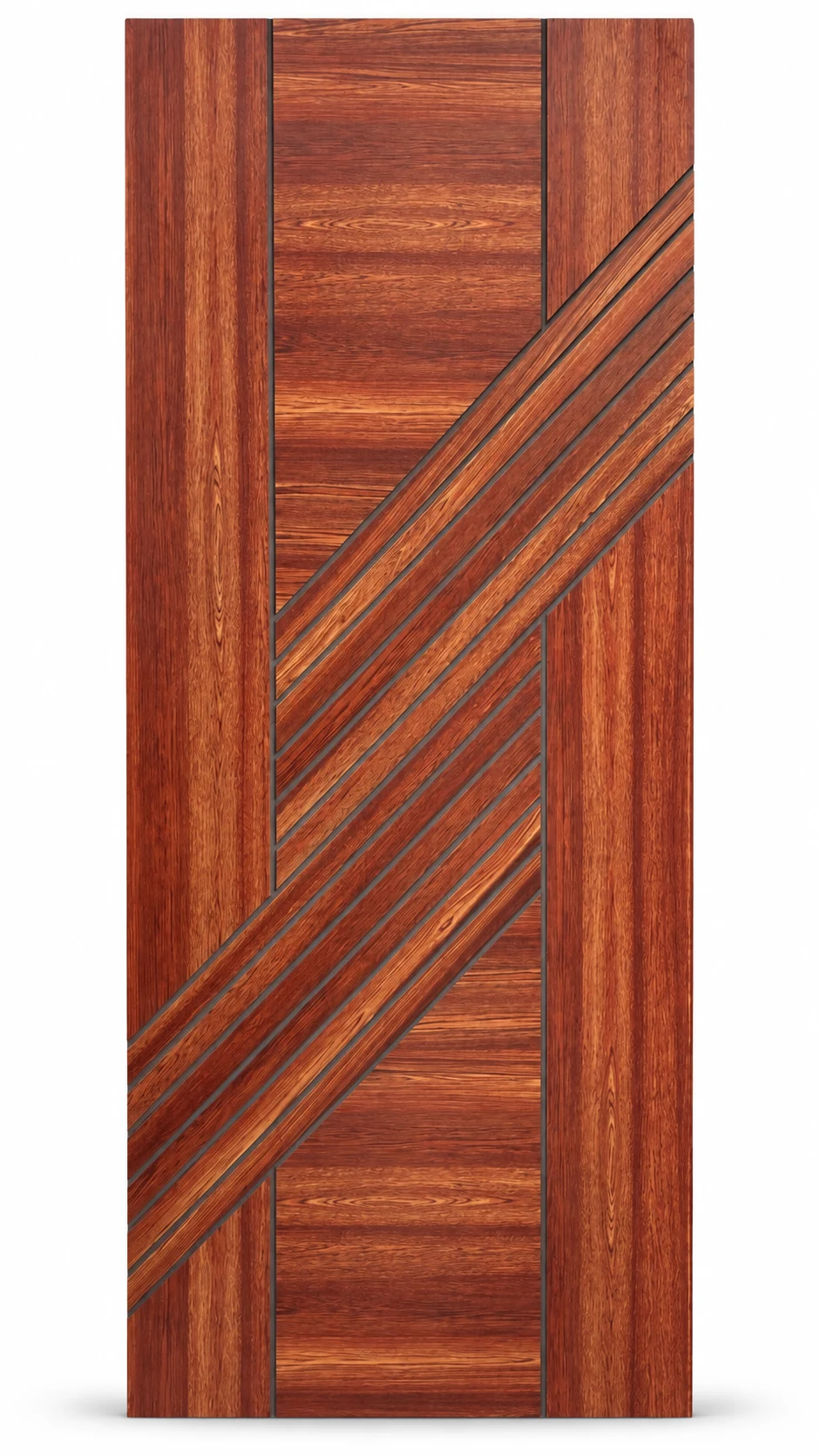 SILKEN Diagonal Teak Decorative WPC Doors design